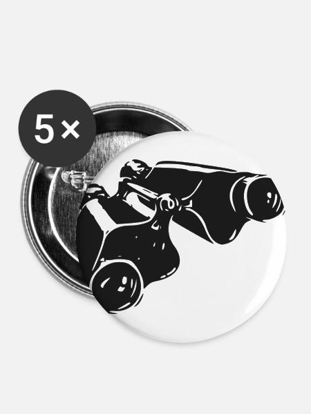 Fernglas - Buttons groß 56 mm (5er Pack) - Weiß