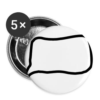 Speech bubble line - Buttons large 2.2''/56 mm (5-pack) - white - Front