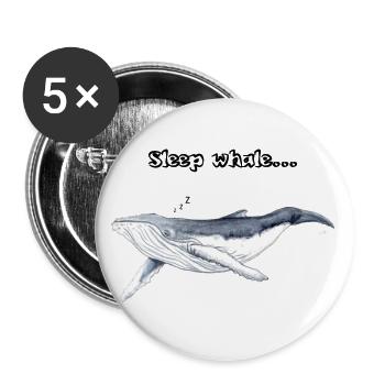 Good night whales - Sleep whale Zzz - baleine - Buttons large 2.2''/56 mm (5-pack) - white - Front