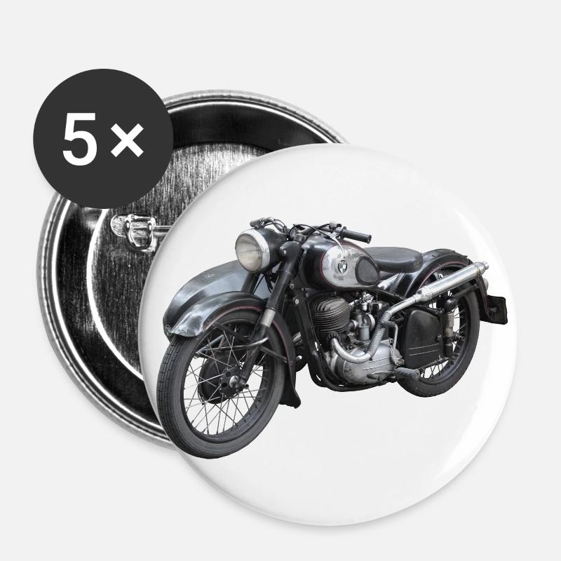motorcycle - Buttons large 2.2''/56 mm (5-pack) - white