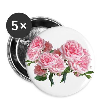 roses roses flowers flowers garden garden3 - Buttons large 2.2''/56 mm (5-pack) - white - Front