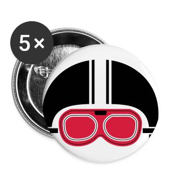 motorbike - Buttons large 2.2''/56 mm (5-pack) - white - Front