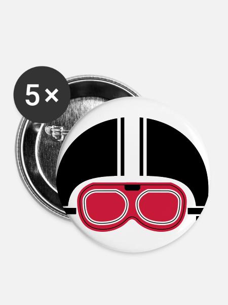 motorbike - Buttons large 2.2''/56 mm (5-pack) - white