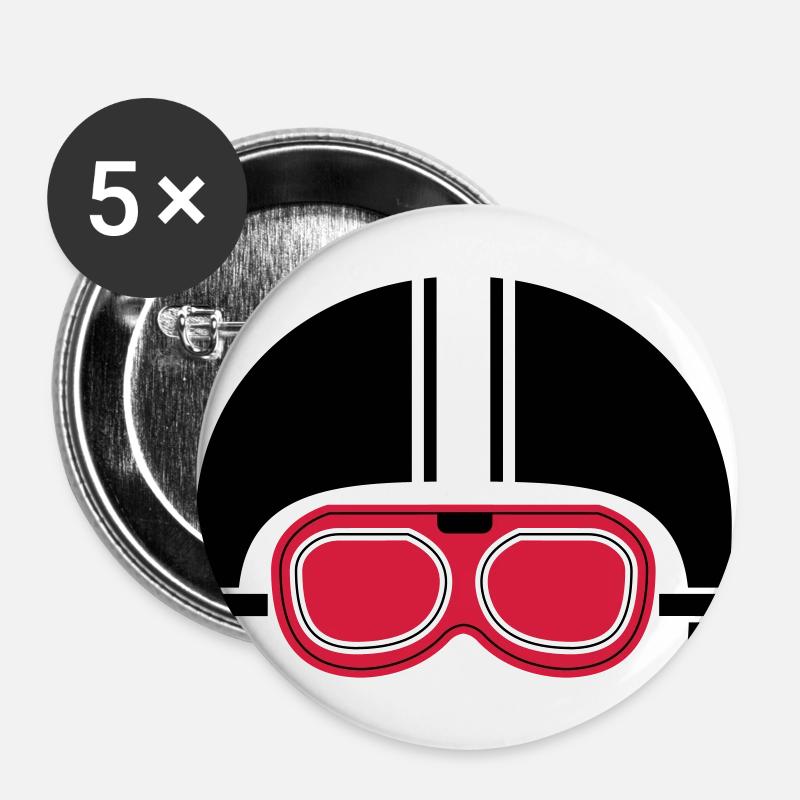 motorbike - Buttons large 2.2''/56 mm (5-pack) - white