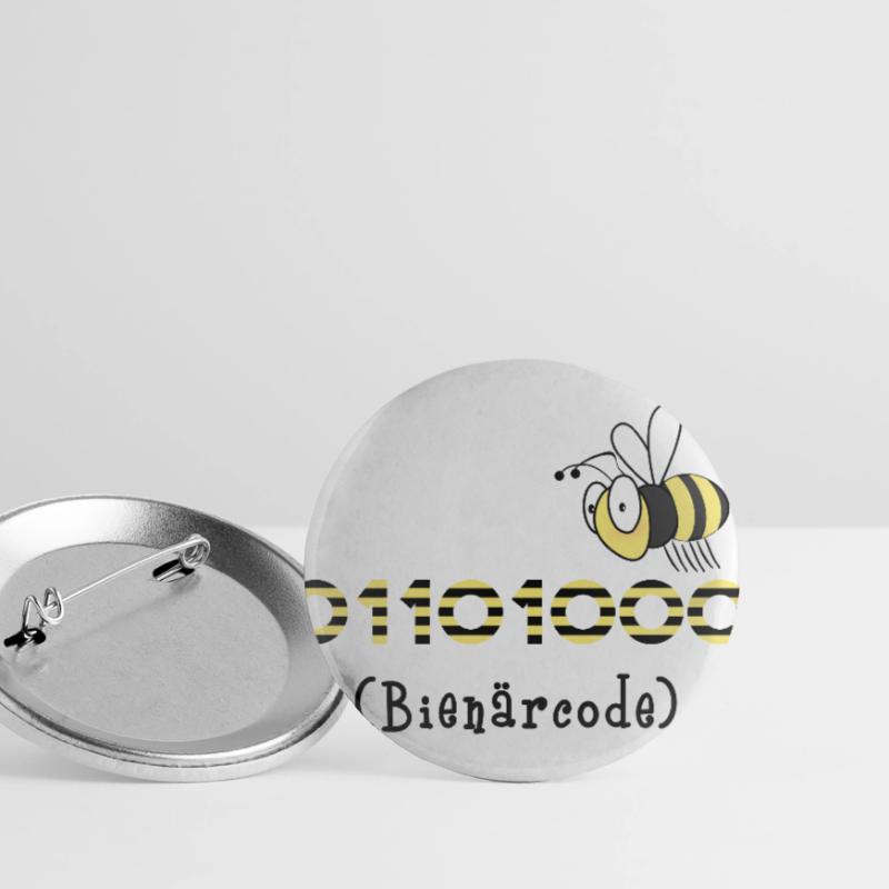 Binary code bee code computer science gift honey Buttons large 2.2''/56 mm (5-pack)