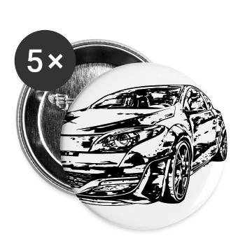 Megane 3 RS - Buttons large 2.2''/56 mm (5-pack) - white - Front