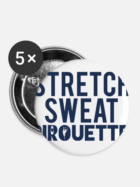 Ballet Gift Stretch - Sweat - Pirouette - Buttons large 2.2''/56 mm (5-pack) - white