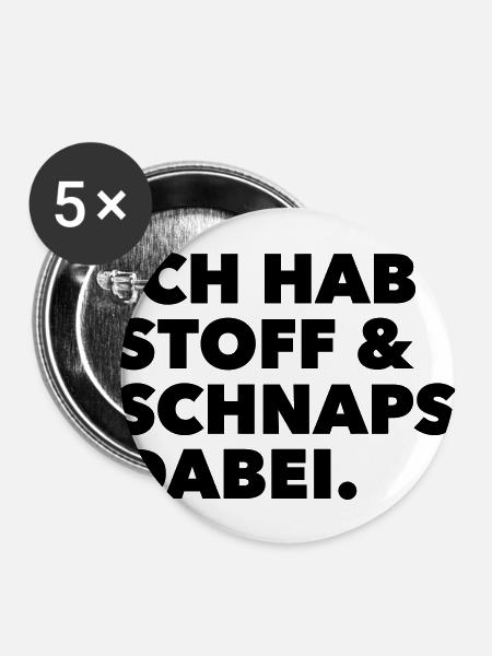 stoff & schnaps - Buttons groß 56 mm (5er Pack) - Weiß
