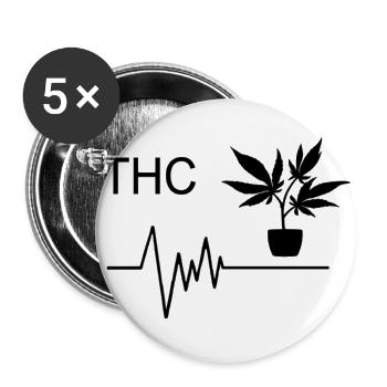 Marijuana - Buttons large 2.2''/56 mm (5-pack) - white - Front