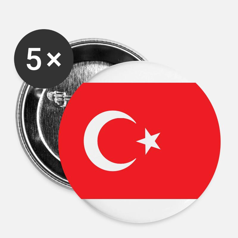 Turkey - Buttons large 2.2''/56 mm (5-pack) - white