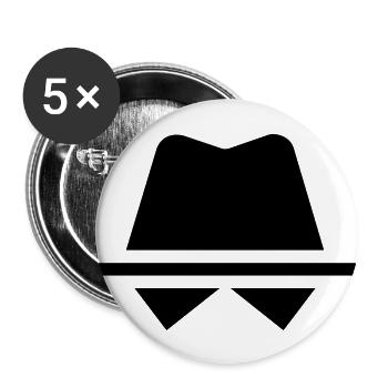 Mafia - Buttons groß 56 mm (5er Pack) - Weiß - Vorne