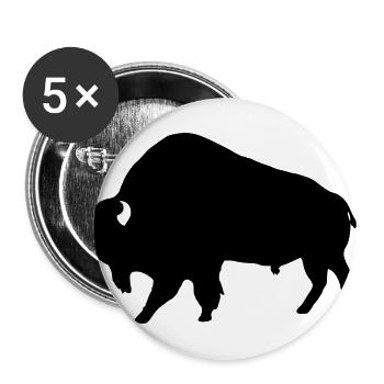 Bison - Buttons groß 56 mm (5er Pack) - Weiß - Vorne
