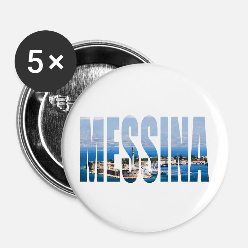MESSINA ITALY - Buttons large 2.2''/56 mm (5-pack) - white