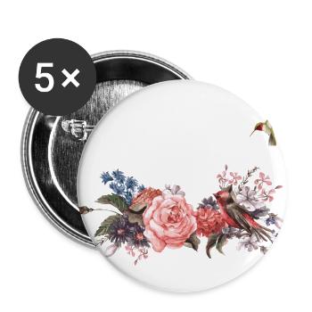 flower - Buttons large 2.2''/56 mm (5-pack) - white - Front