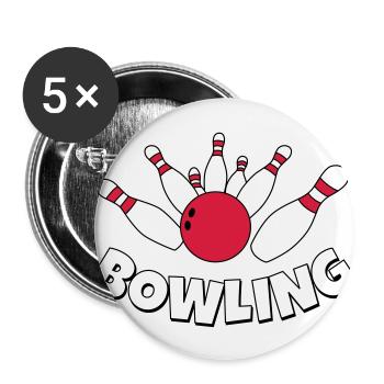 bowling - Buttons large 2.2''/56 mm (5-pack) - white - Front