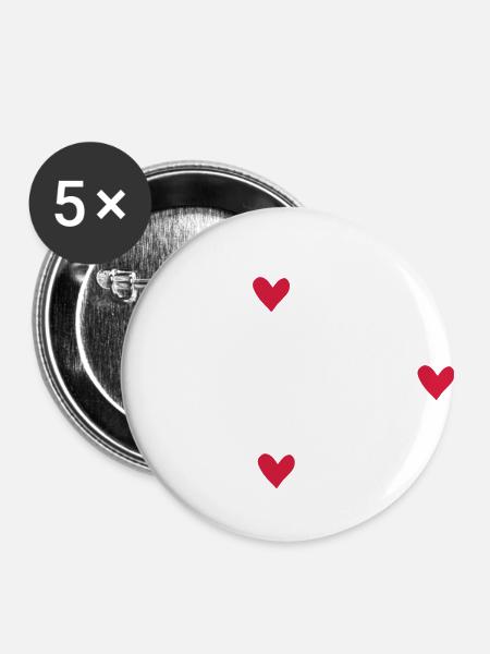 Tochter - Buttons groß 56 mm (5er Pack) - Weiß