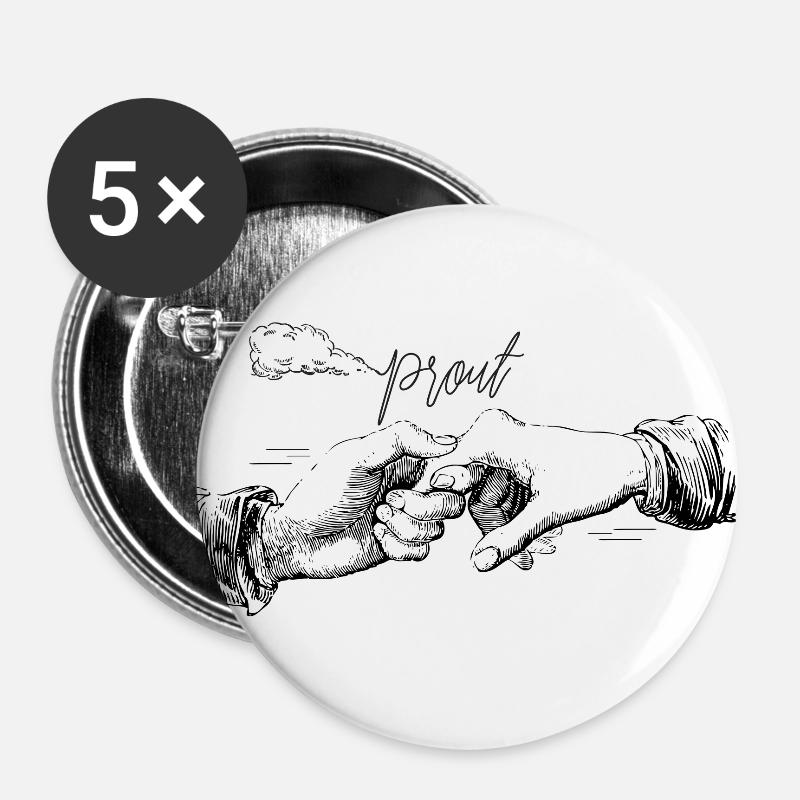 fart - Buttons large 2.2''/56 mm (5-pack) - white