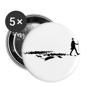 - Ratten! - Buttons groß 56 mm (5er Pack) - Weiß - Vorne