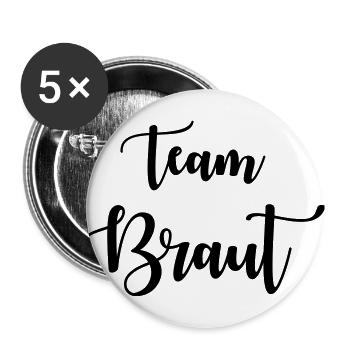 Team bride - Buttons large 2.2''/56 mm (5-pack) - white - Front