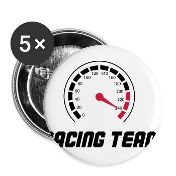 tacho racing team - Buttons large 2.2''/56 mm (5-pack) - white - Front
