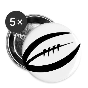 American Football - Buttons groß 56 mm (5er Pack) - Weiß - Vorne