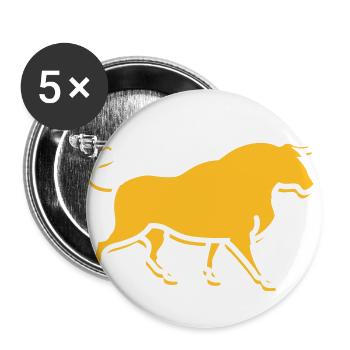 Un taureau sauvage - Lot de 5 grands badges (56 mm) - blanc - Devant