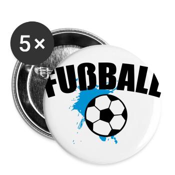 Fußball Soccer Splash 3c - Buttons groß 56 mm (5er Pack) - Weiß - Vorne