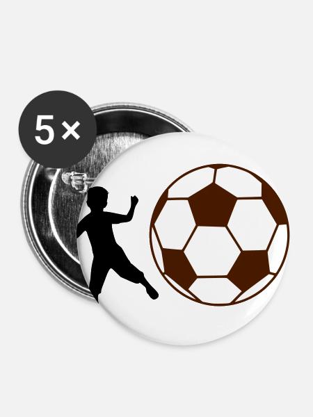 Kid Football - Buttons large 2.2''/56 mm (5-pack) - white