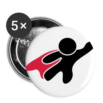 Superhero - Lot de 5 grands badges (56 mm) - blanc - Devant