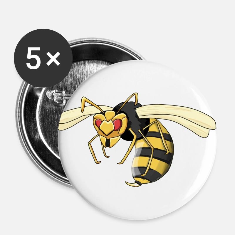 wasp - Buttons large 2.2''/56 mm (5-pack) - white