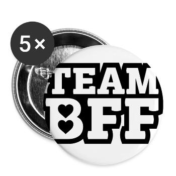 TEAM BFF - Buttons large 2.2''/56 mm (5-pack) - white - Front