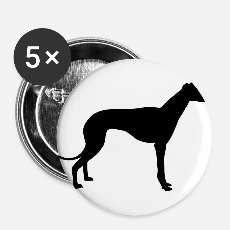 greyhound - Buttons large 2.2''/56 mm (5-pack) - white