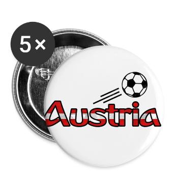 Football Autriche - Lot de 5 grands badges (56 mm) - blanc - Devant