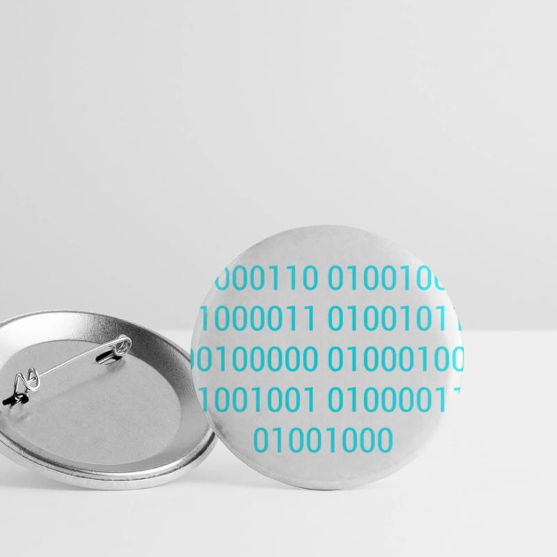 BINARY CODE / BINÄRCODE F**K DICH GESCHENKIDEE Buttons groß 56 mm (5er Pack)