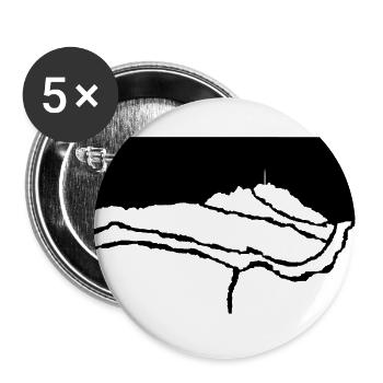 Mont Säntis Gift T-shirt Idée cadeau - Lot de 5 grands badges (56 mm) - blanc - Devant