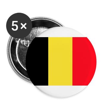 Belgium, Belgium flag, Belgium flag, world champion - Buttons large 2.2''/56 mm (5-pack) - white - Front