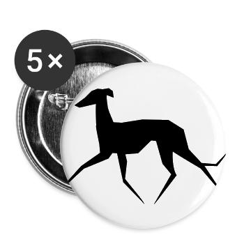 Greyhound - Buttons large 2.2''/56 mm (5-pack) - white - Front