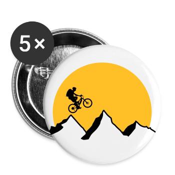 Mountain Carts - Buttons large 2.2''/56 mm (5-pack) - white - Front