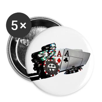 allinwear - Buttons groß 56 mm (5er Pack) - Weiß - Vorne