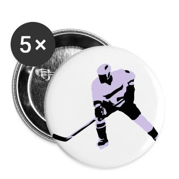 Ice hockey - Buttons large 2.2''/56 mm (5-pack) - white - Front