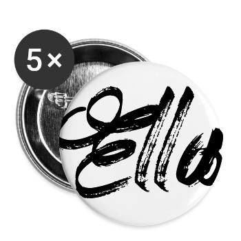 Ella - Buttons groß 56 mm (5er Pack) - Weiß - Vorne