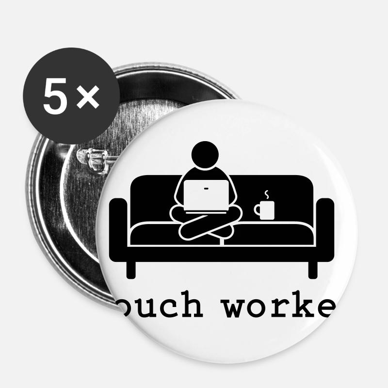 couch worker in your two desired colors - Buttons large 2.2''/56 mm (5-pack) - white