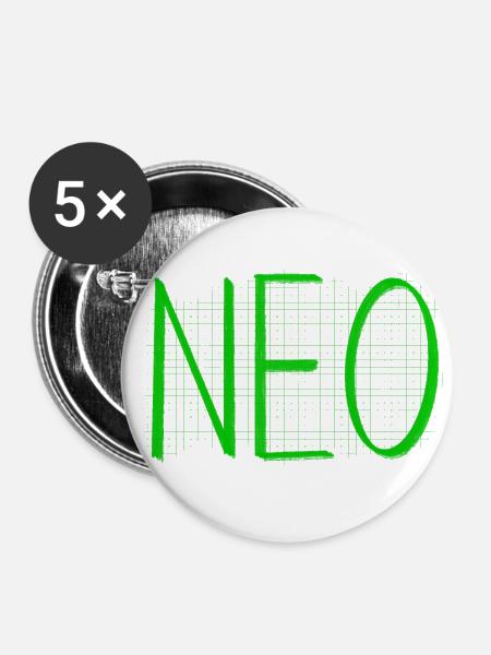 NEO - Buttons groß 56 mm (5er Pack) - Weiß
