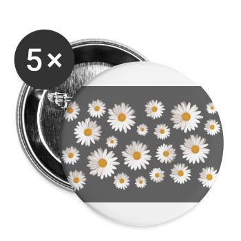 daisies - Buttons large 2.2''/56 mm (5-pack) - white - Front