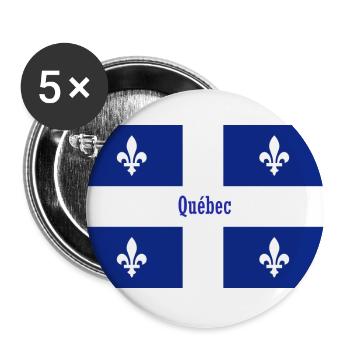 Quebec - Buttons groß 56 mm (5er Pack) - Weiß - Vorne