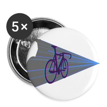 Futuristic Warping Bicycle Defying Physics - Buttons large 2.2''/56 mm (5-pack) - white - Front