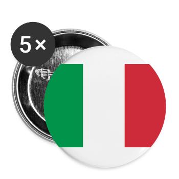 Italy - Buttons large 2.2''/56 mm (5-pack) - white - Front