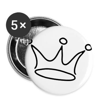 crown black - Buttons large 2.2''/56 mm (5-pack) - white - Front