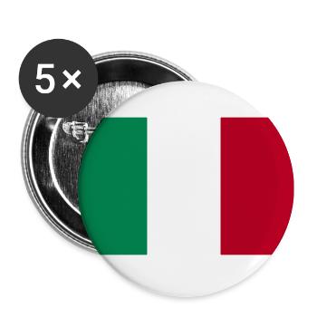 Italie - Lot de 5 grands badges (56 mm) - blanc - Devant