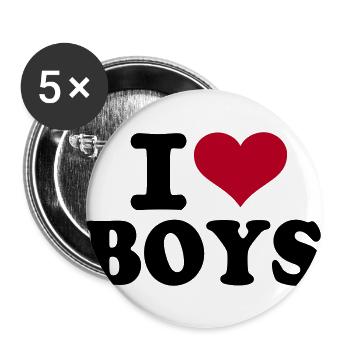 Boys - Buttons large 2.2''/56 mm (5-pack) - white - Front